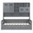  Twin Size Wooden Daybed with 2 Drawers, All-in-One Cabinet and Shelf for Stylish and Practical Storage Solutions, Perfect for Kids’ Rooms, Gray-1215418052-1215418050