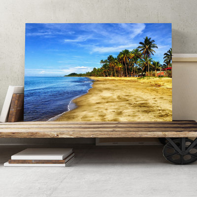 Seascape Tropical Fiji Beach Photographic - Wrapped Canvas