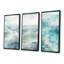 «Ocean Minimal Waves Charm», ensemble de 3 reproductions d'art sur toile-946427792-946427795