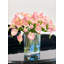 Pink Calla Lilies & Tulips Faux Floral Arrangement In Glass Vase