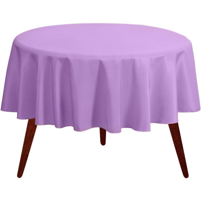 Ambee Round No Pattern Polyester Tablecloth