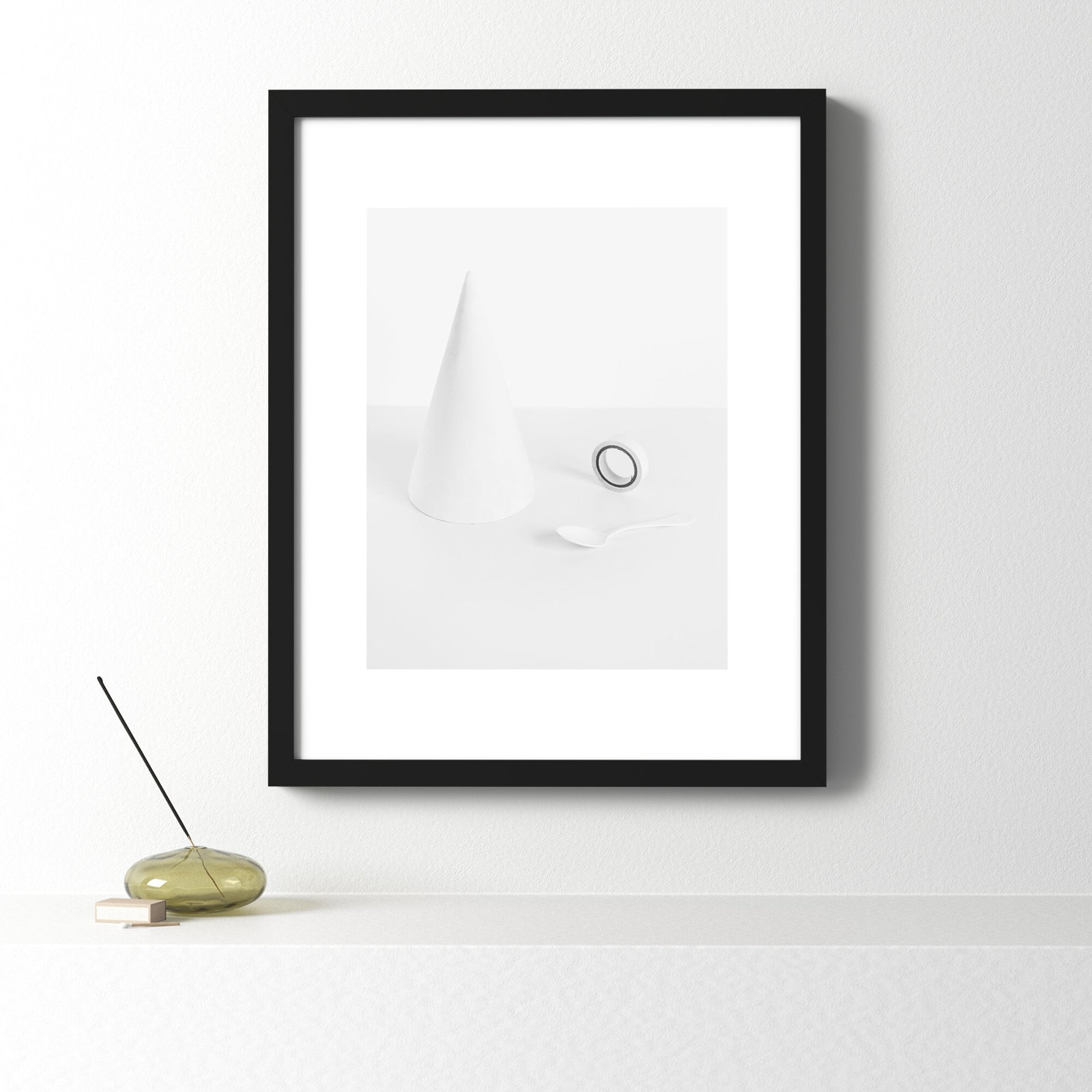 White Still Life 1 by Svetlana Smirnova, Black, 30" H x 24" W x 1.25" D