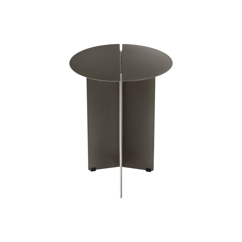 Oru End Table, 18.7" H x 13.8" W x 13.8" D, Burnt Metal Metallic