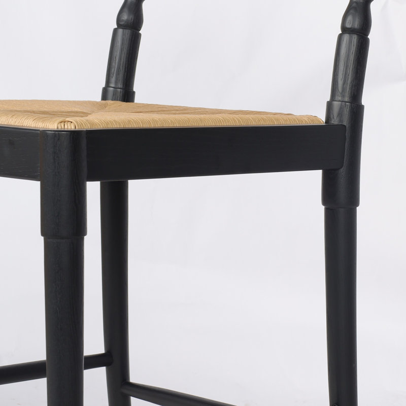 Fayth Bar Stool, Counter Stool (25.5" Seat Height), Stained Black Ash