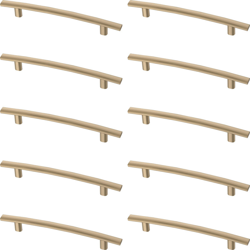 Ensemble de poignées pour barre d'armoire Subtle Arch, 5.06", Bronze champagne
