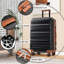 Ensemble 6 pièces de valises rigides en ABS - Valises légères et durables avec deux roues pivotantes, tailles de bagage à main et pour bagages-130040272