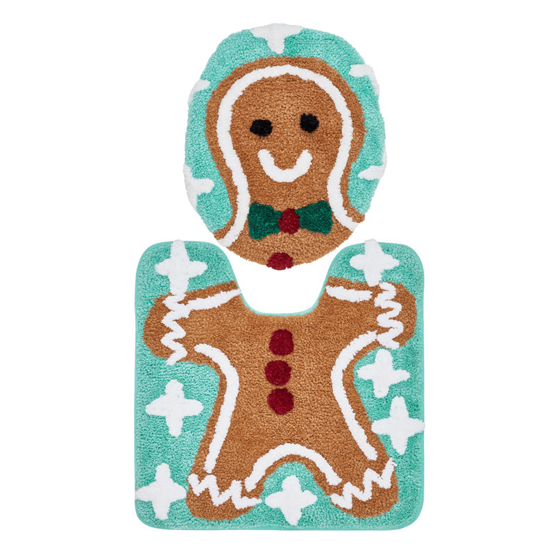  Ensemble de tapis pour salle de bain Home Multi Gingerbread Man, 2 pièces