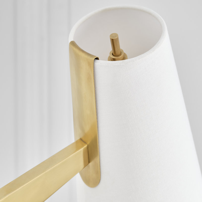 Katia Task Floor Lamp, Mahogany/Hand-Rubbed Antique Brass