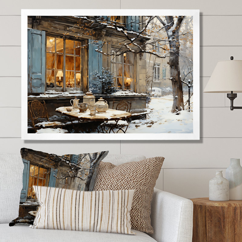 «Paris City Tower Winter Winter Charm II», art mural de la ville de Paris, H 30 po x l 40 po x P 1,5 po