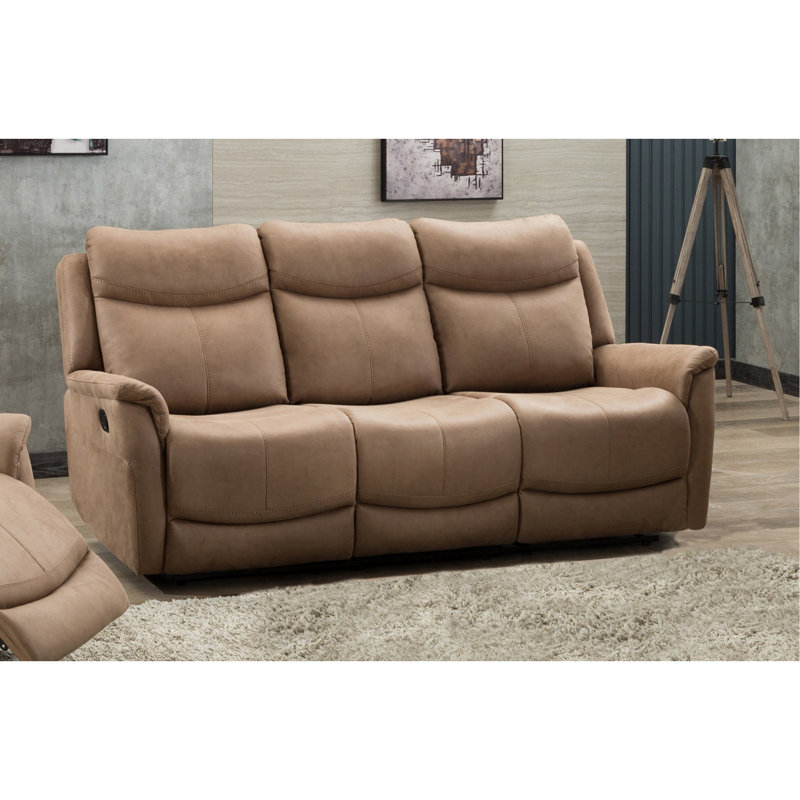 Wimmer 3 Seater Reclining Sofa, Caramel, Manual