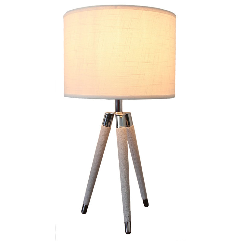 Lampe trépied 26,75 po Molinari, H 26,75 po x l 14 po x P 14 po, Blanc, Blanc