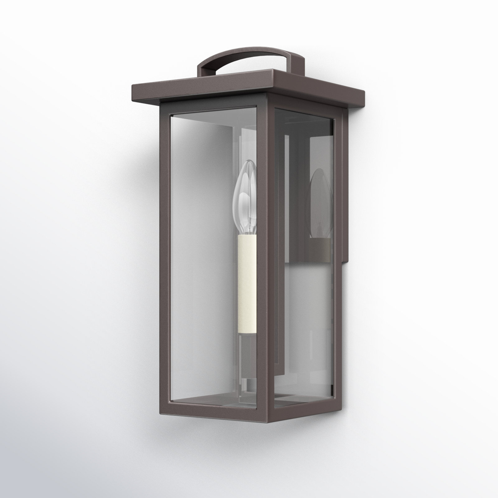 Brookstead Single Light Outdoor Wall Light, 14" H x 6.5" W x 6.5" D, Textured Bronze