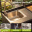 Îlot de cuisine d'extérieur modulaire en aluminium 5 pièces avec évier, ensemble d'armoires antirouille et résistantes aux intempéries pour patio et jardin-132441994