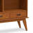 Draper 64"H Solid Wood Mid-Century Modern Wide Bookshelf with Adjustable Shelves and Tapered Legs-1690646453-1647703291
