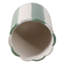 Organisateur de bureau décoratif rayé en céramique avec bordure festonnée - Mignon rangement pour accessoires de bureau dans la chambre à coucher, la cuisine ou la salle de bain - 4 po, vert et ivoire-1011377021