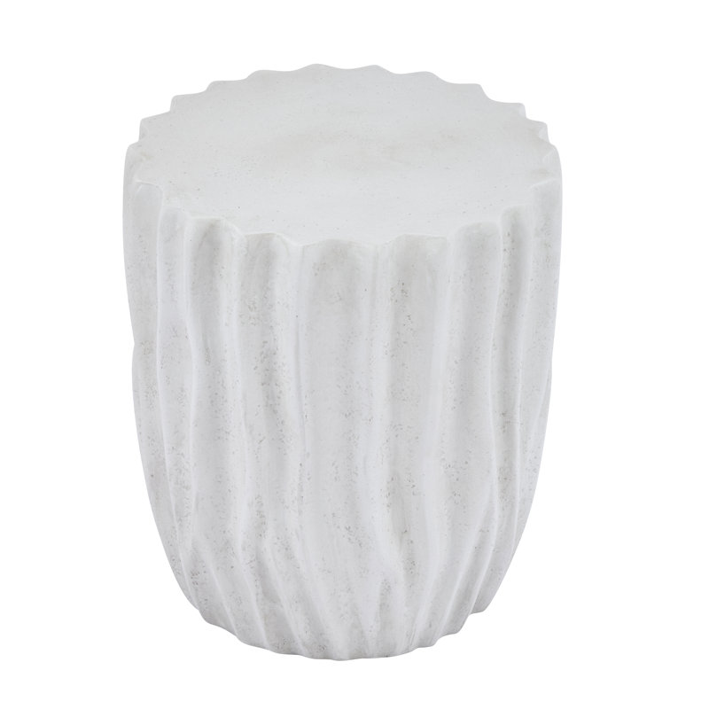Table d'appoint Bruna, Blanc antique