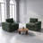 76‘’Green Corduroy Modular Loveseat Sofa，Solid Wood Frame High-Density Memory Foam