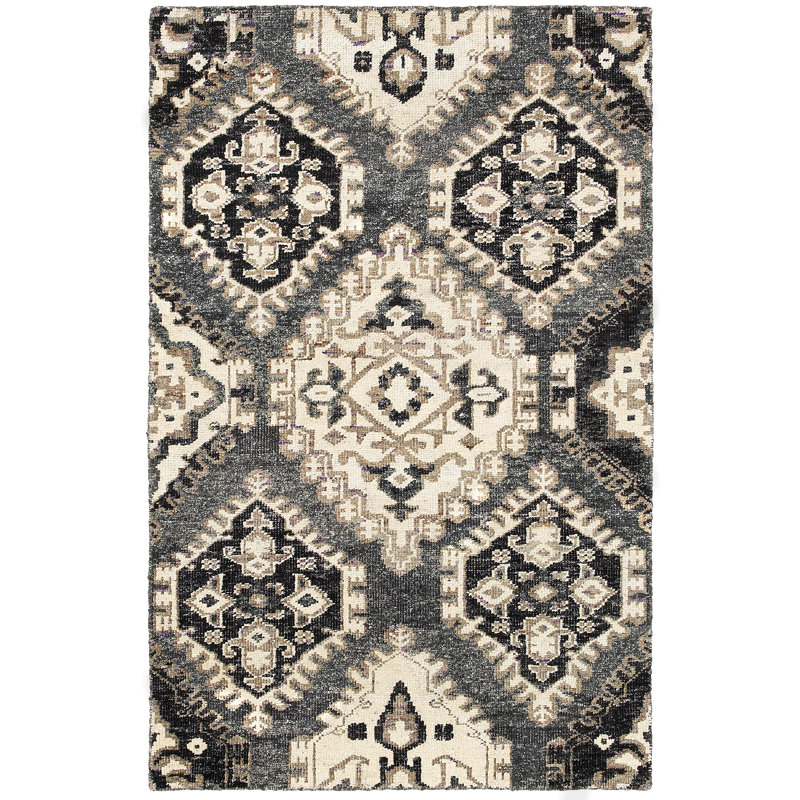 Tapis 100% soie sari noué à la main Rajani, Rectangle 9 pi x 12 pi