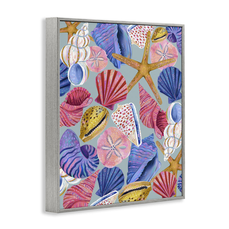  «Bright Seashells Assortment», estampe numérique par Arrolynn Weiderhold, H 14 po x l 11 po, Estampe numérique Farmhouse