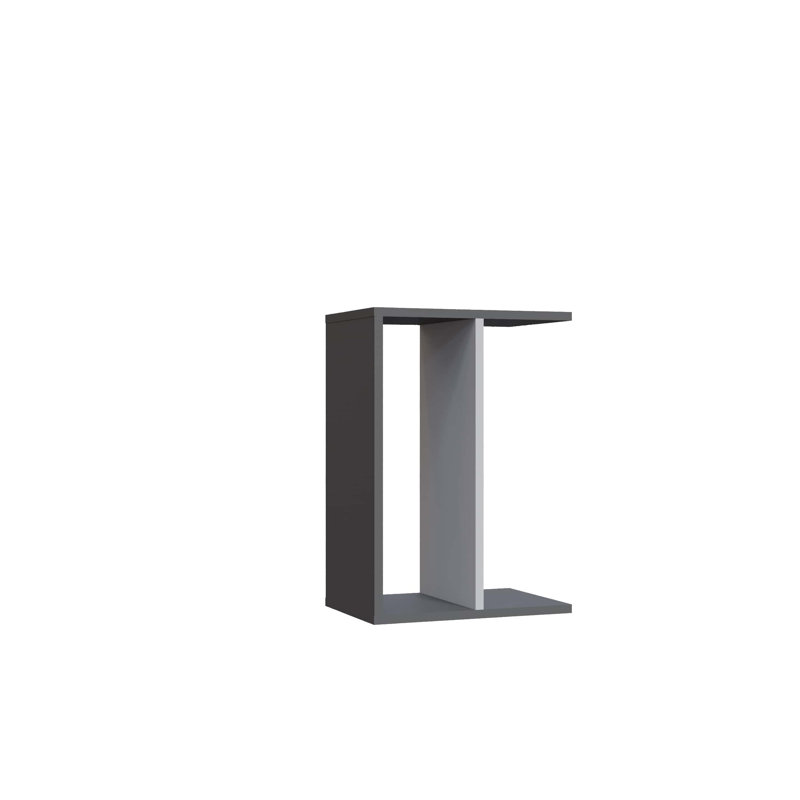 Najni End Table, Anthracite/White