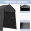 Remise de rangement portative pour l'extérieur, structure en acier robuste avec portes à enroulement et ventilation, 7 x 12 pi, garage et jardin pour motos, VTT et outils, noir-123191113-123191115