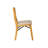 Plano Dining Chairs with Polyester Seat, 3-X Back, Set of 2, Oak Wood Finish-2085833572