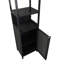 Grande armoire de rangement noire avec porte à volets et 3 niveaux de rangement NOIR