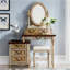 Coiffeuse avec tiroir et tabouret assorti Rustic Country-1744985536