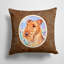  Coussin décoratif Airedale Terrier en fleurs 14 po