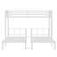 Lit simple superposé simple au-dessus de simple et triple pour 3 personnes, structure de lit superposé en métal, blanc