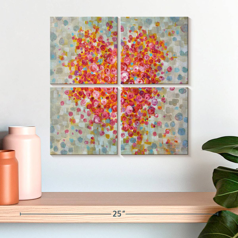 Circle Of Hearts, H 18 po x l 18 po