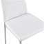 Modern Style Dining Chair Set For 4 With Comfortable PU Leather And Silver Chrome Plated Chair Legs,White