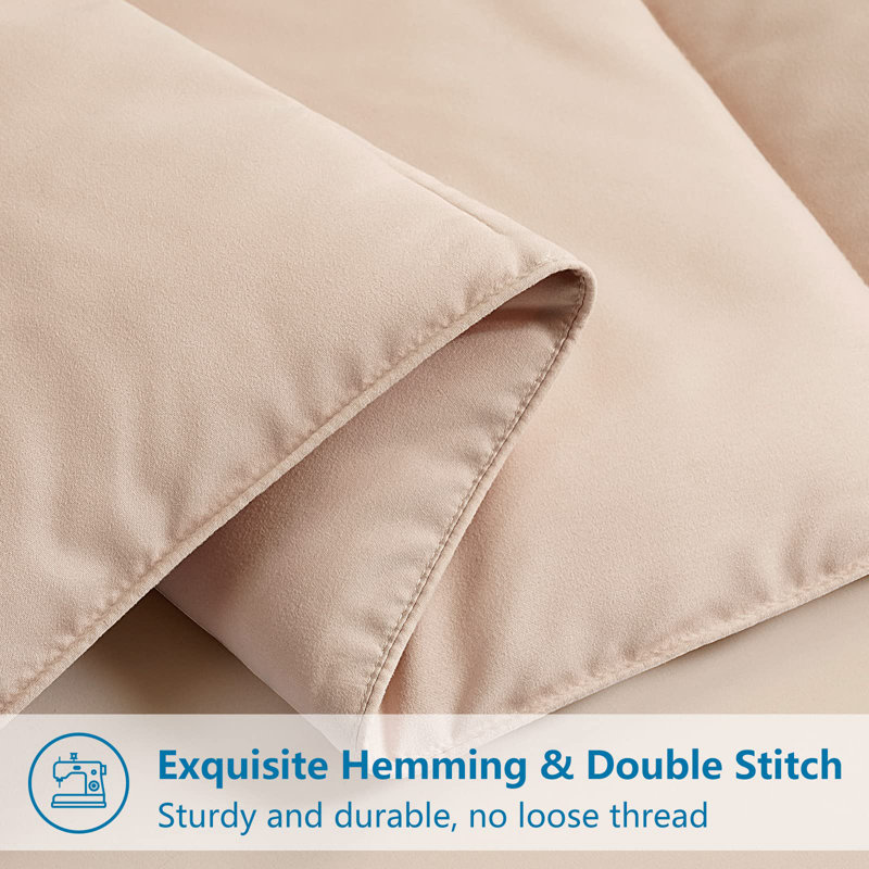 Breathable Box-stitch All Season Down Alternative Comforter, Full Comforter, Beige