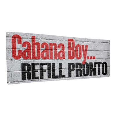 " Cabana Boy Metal Sign "