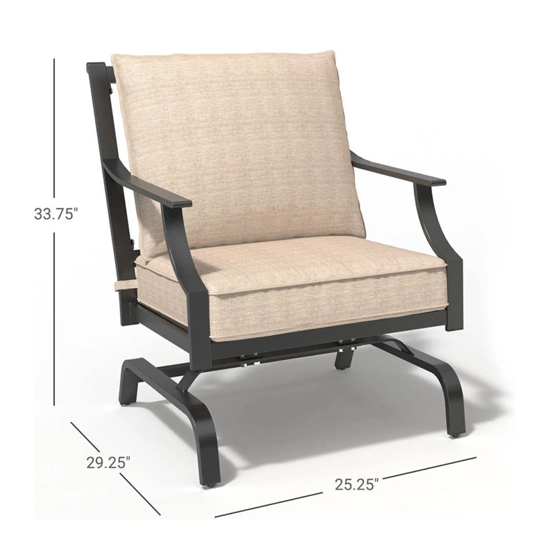 Ensemble de chaises pivotantes 2 pièces Fanshuai, Beige