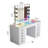 Makeup Vanity Set with LED Lighted Mirror HD Glass Top Built-in LED Light Strips Large 13 Drawers