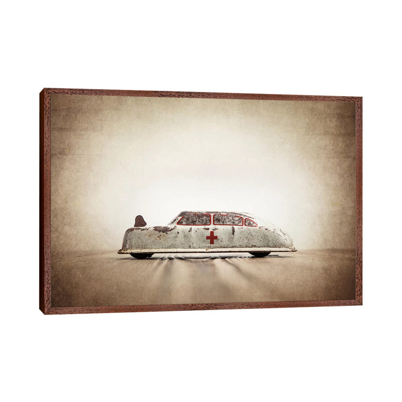 Argo Ambulance - Print on Canvas, Classic Brown Wood Framed, 66.04 cm H x 45.72 cm W x 3.175 cm D