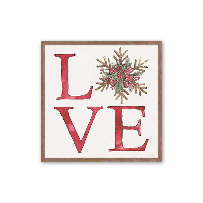 Impression de vacances «Holiday Love», Cadre simple rose poudre, bois massif, H 21,5 po x l 21,5 po