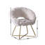 Fauteuil d'appoint basique en fausse fourrure