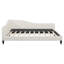 Lit de jour en L pleine grandeur en lin, avec pieds en bois massif, beige-1835509108