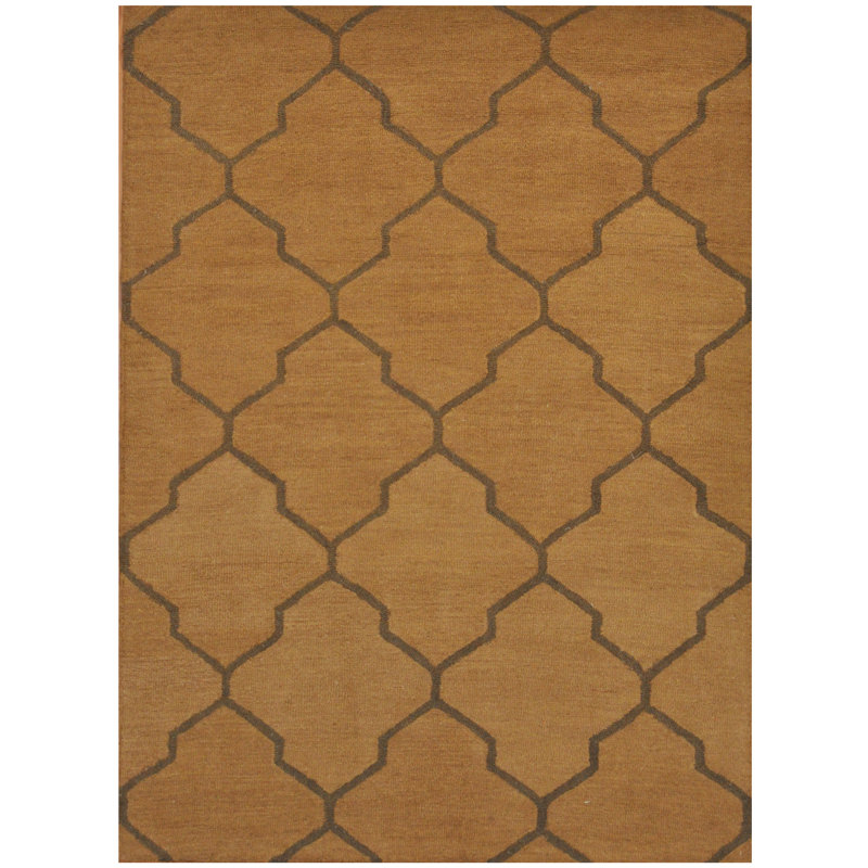 Tapis brun clair en laine touffeté à la main Thornby