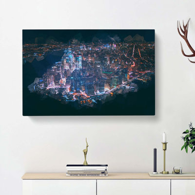 The Lights of New York City in Abstract - Wrapped Canvas