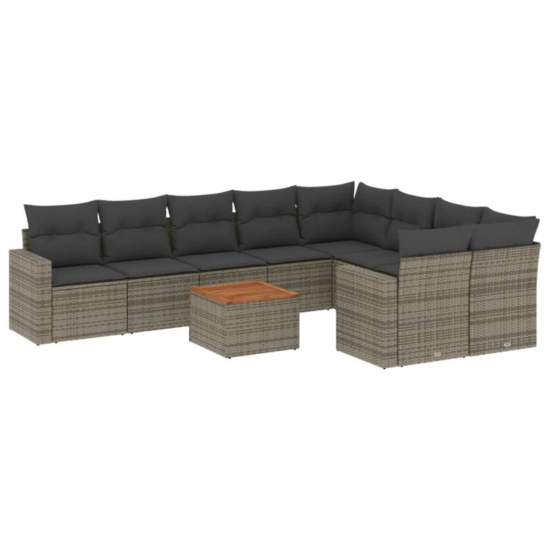 Vidaxl Garden Sofa Set Gray