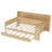 Wooden Daybed With Storage Shelves, Multi-Functional Bed With Trundle Bed And  Study Desk,-288821656-288821607