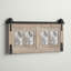 Sigtuna 4-Slot Brown Wood Wall Picture Frame with Metal Accent