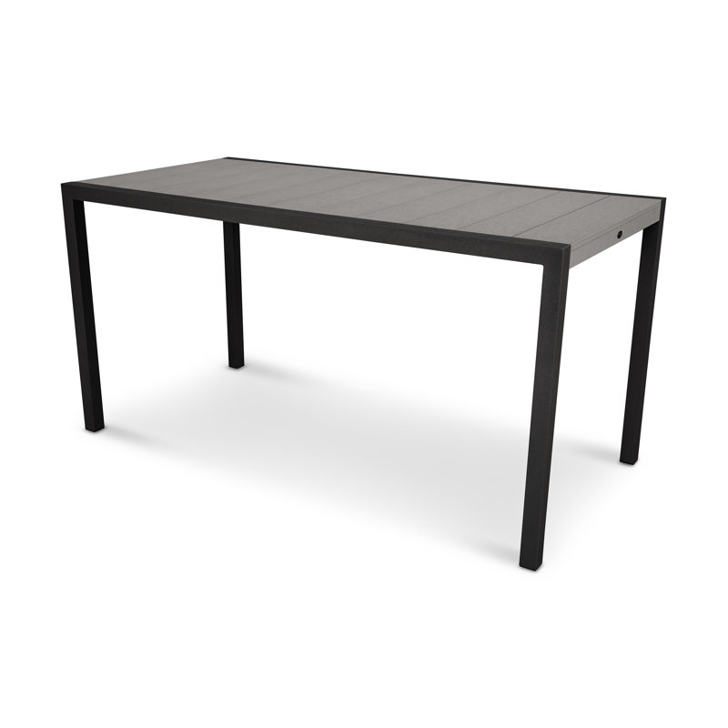 TREX Outdoors Surf City Counter Table, Textured Black/Stepping Stone, 36" x 73"
