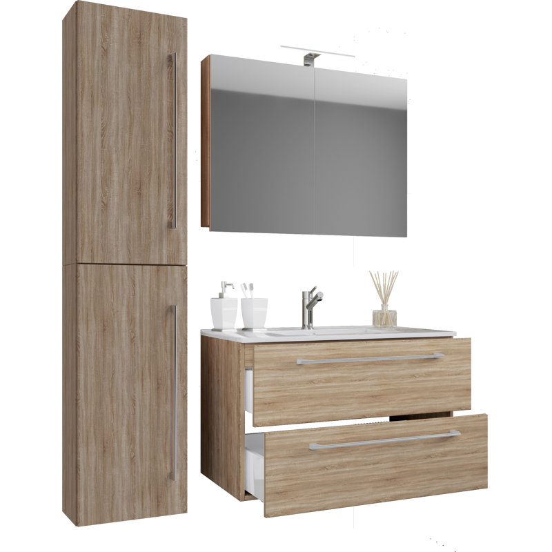 Raleah Bathroom Furniture Suite, Brown