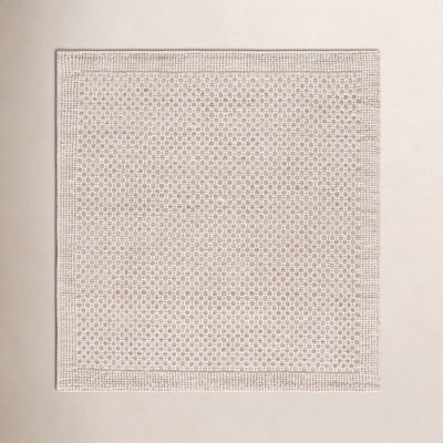 Hand-Woven Geometric Wool Rug