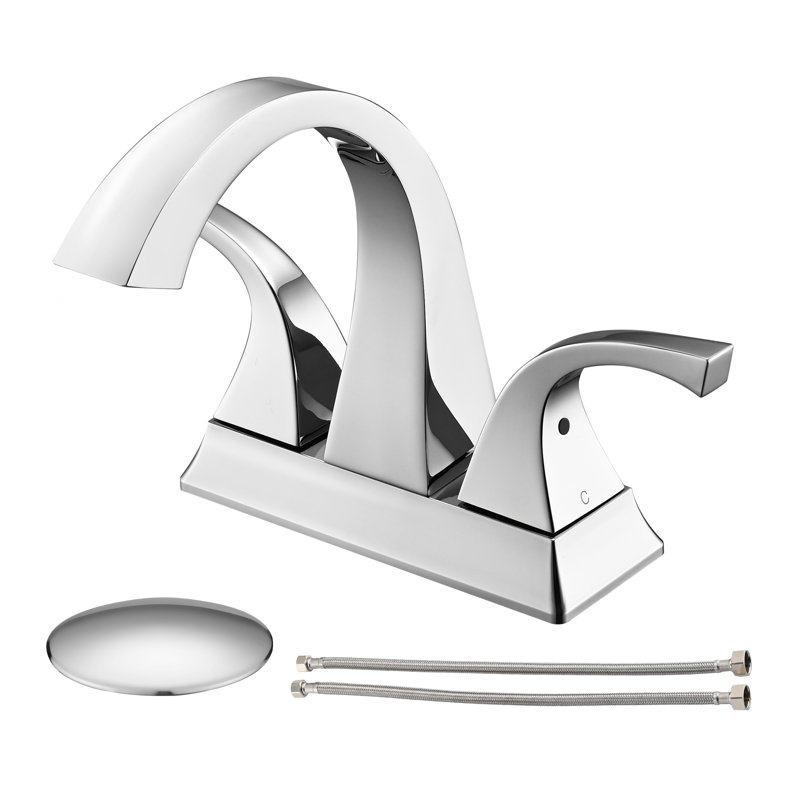 Centerset 2-handle Bathroom Faucet, Chrome