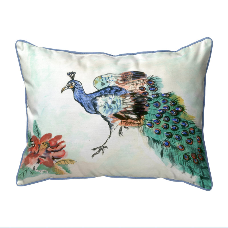 Housse et insert de coussin rectangulaire d'extérieur Peacock Peacock, Petit